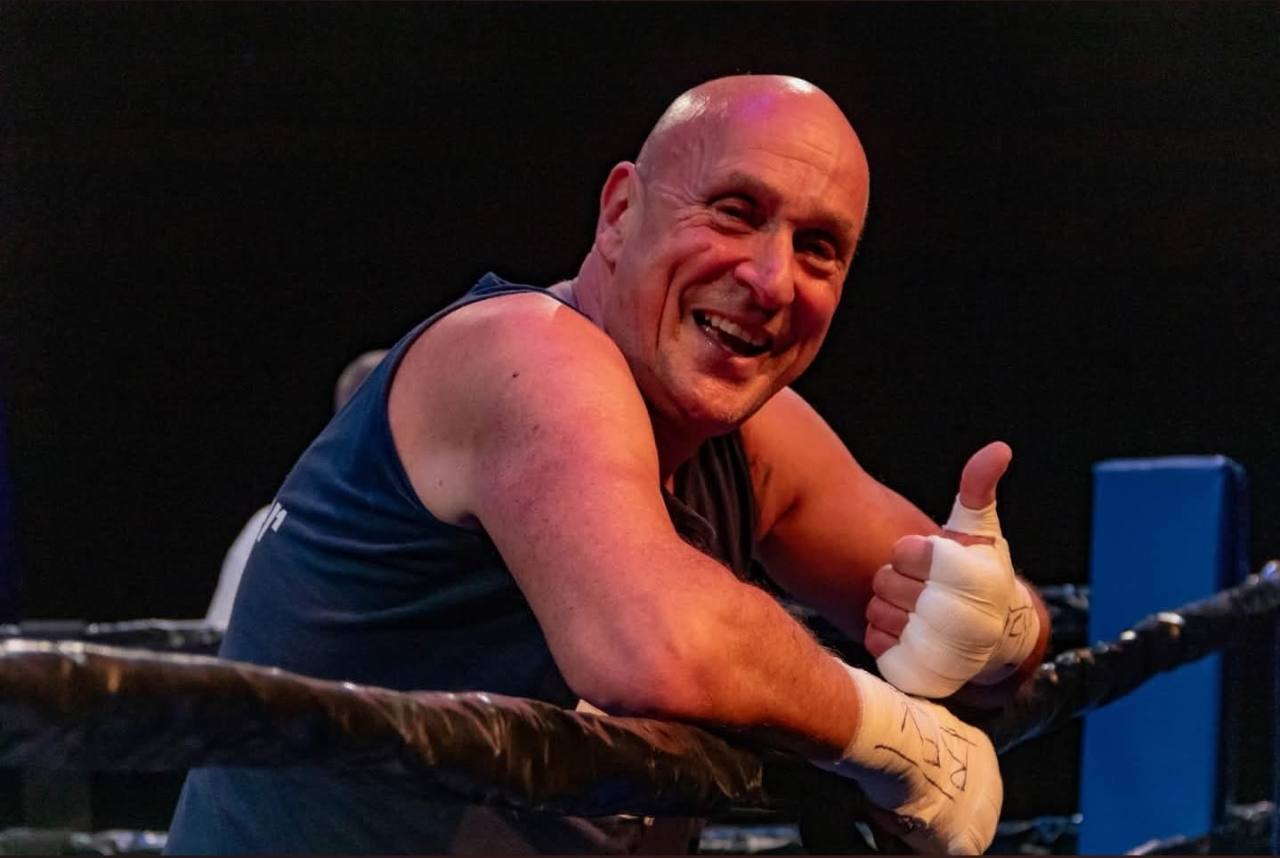 Clinton Montague in a boxing ring