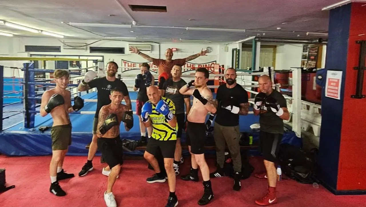 BFV participants training together in a boxing gym