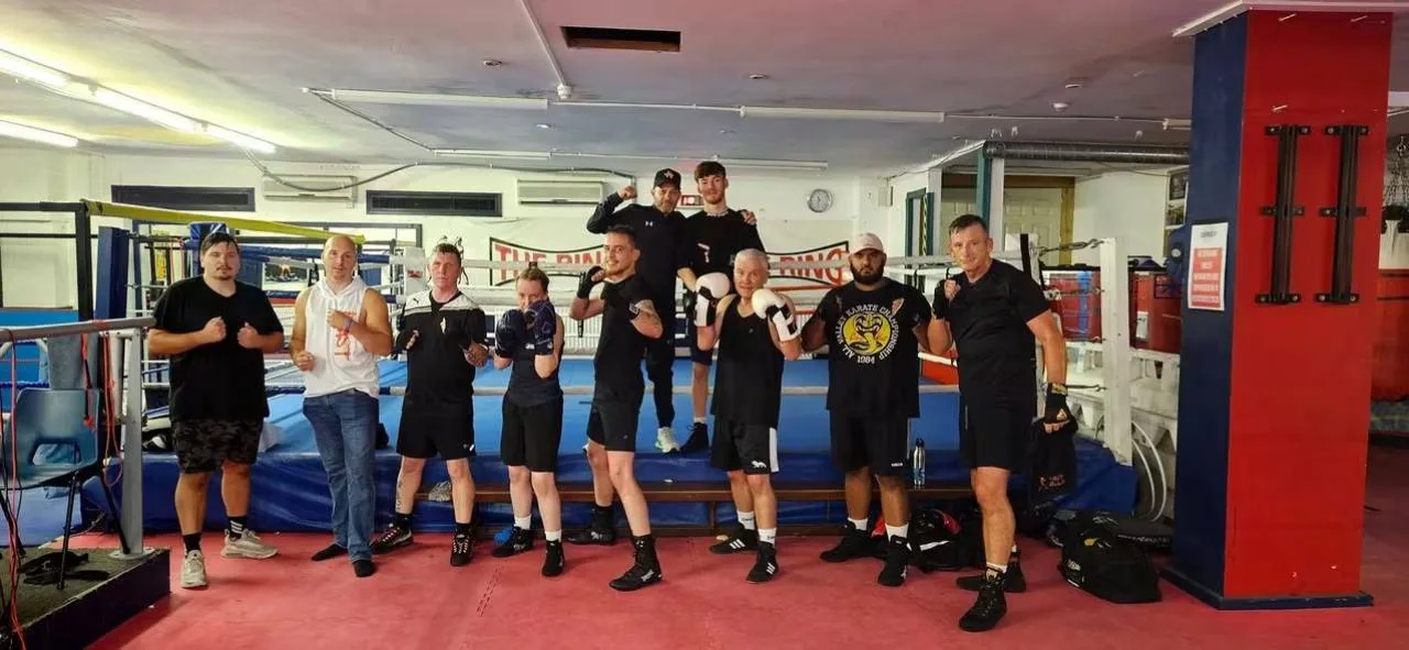 BFV participants training together in a boxing gym