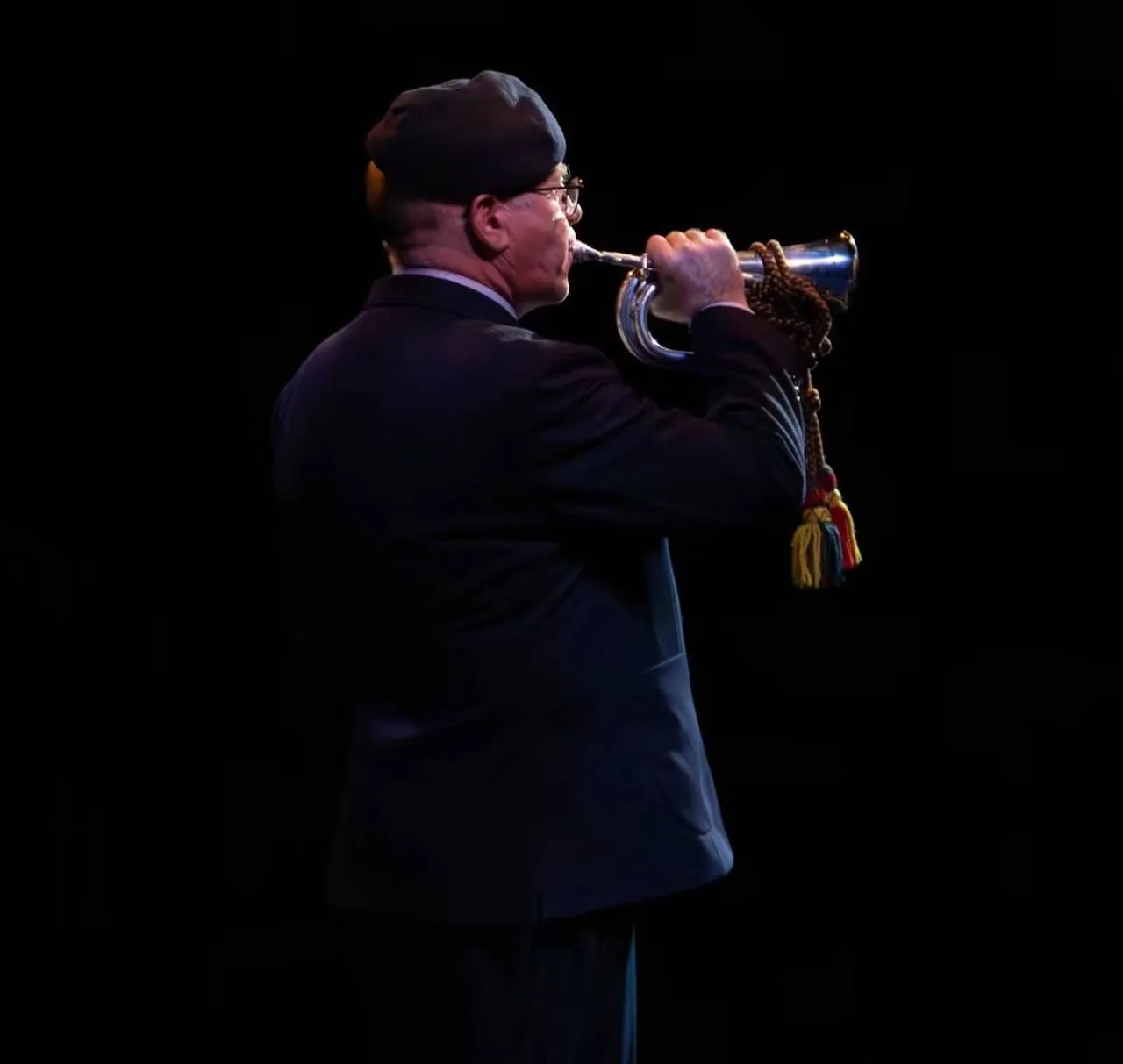 A bugler performing at a BFV event