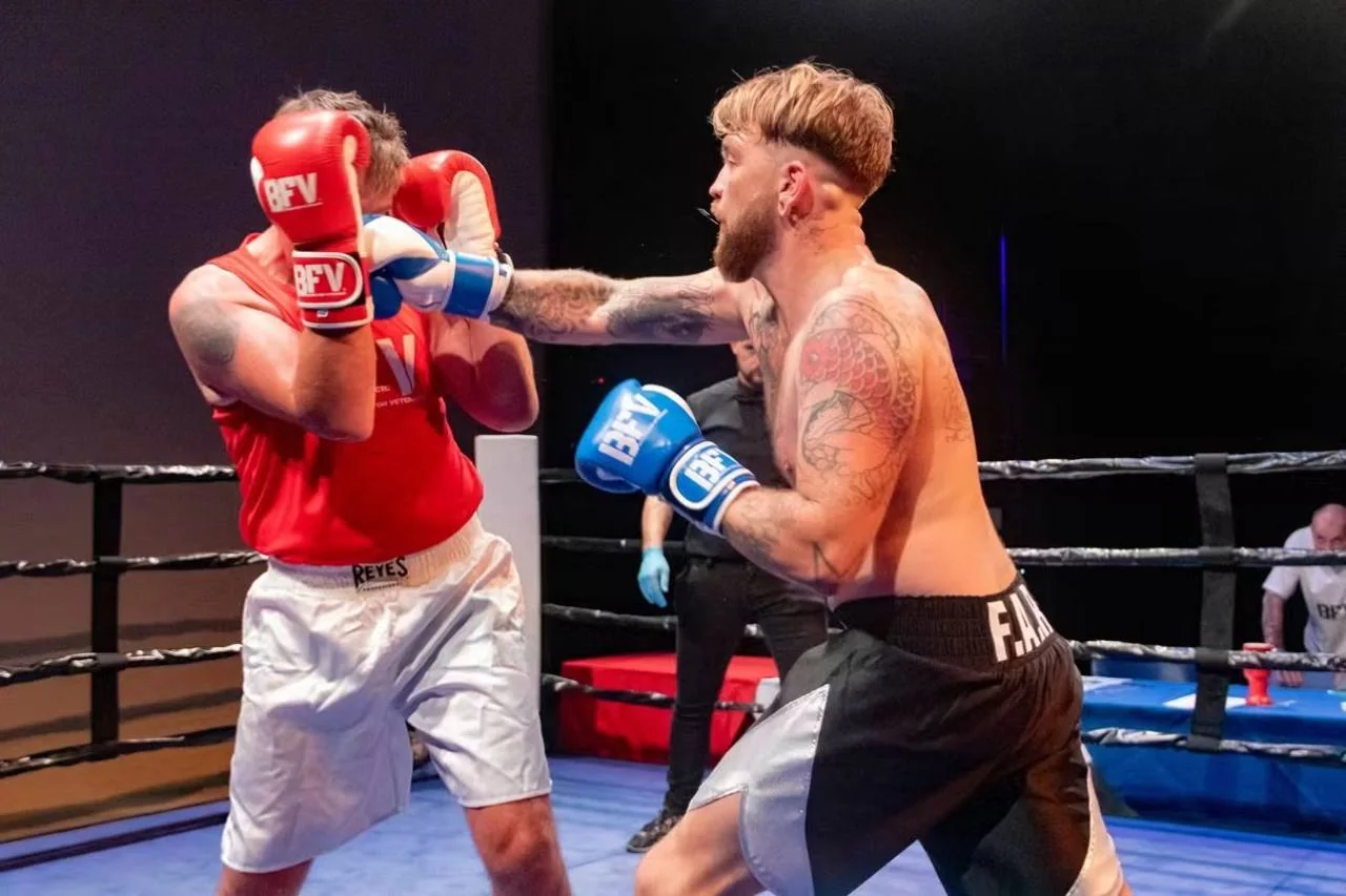 Two BFV boxers competing in the ring