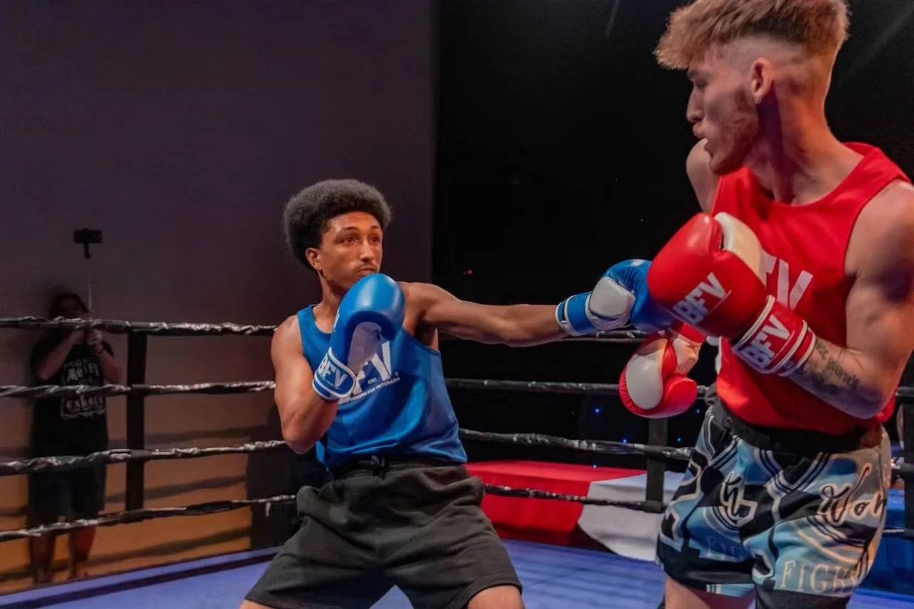 Two BFV boxers competing in the ring