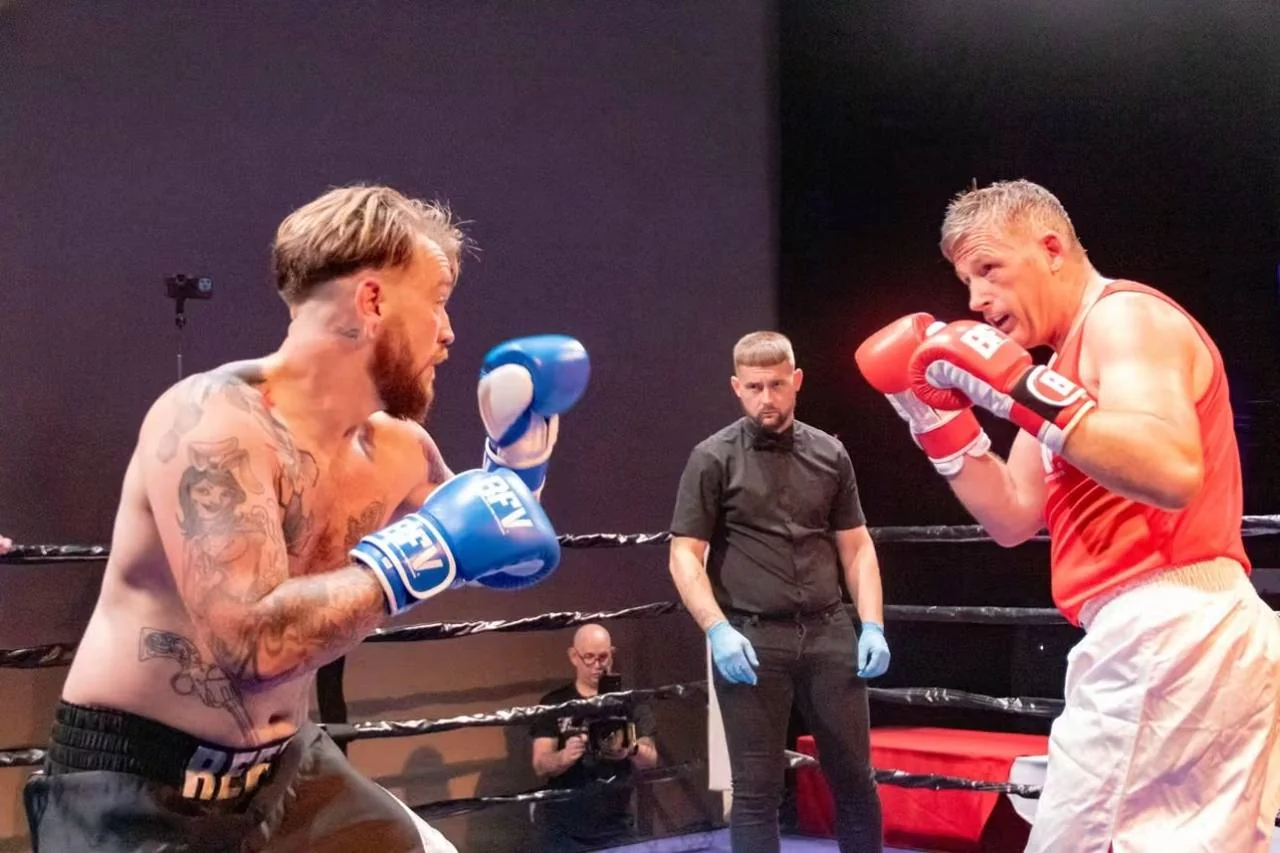 Two BFV boxers facing off in the ring